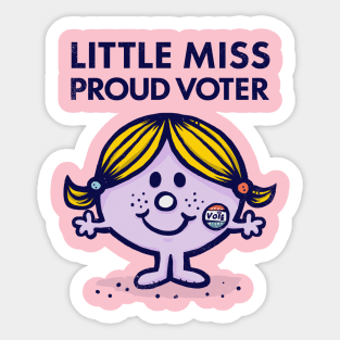 Little Miss Proud Voter Sticker